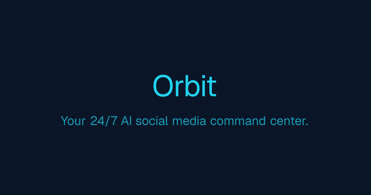 Orbit — Your social strategy shouldn’t require a weekly sacrifice to the content calendar. Orbit…